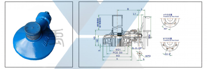 BA-1多回转型阀门手动装置(图2)