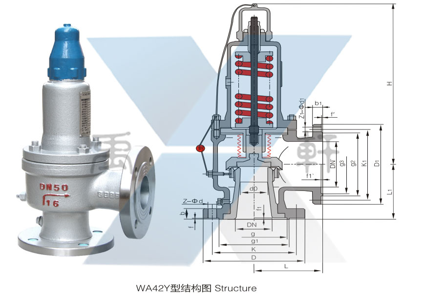 WA42Y波纹管背压平衡弹簧全启式安全阀(图1)